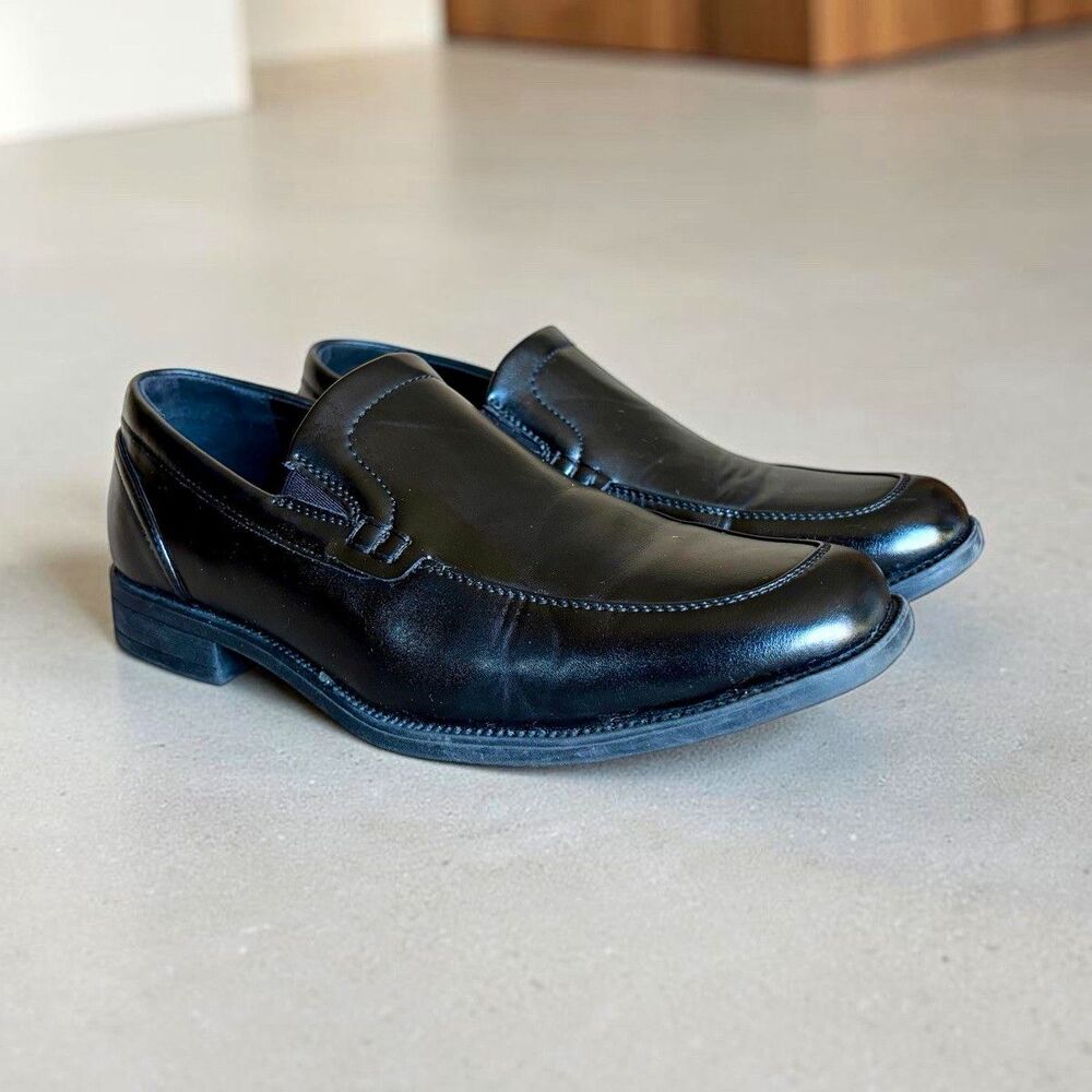 Perry Ellis Portfolio Sammy Slip Black Loafers – Men’s 4